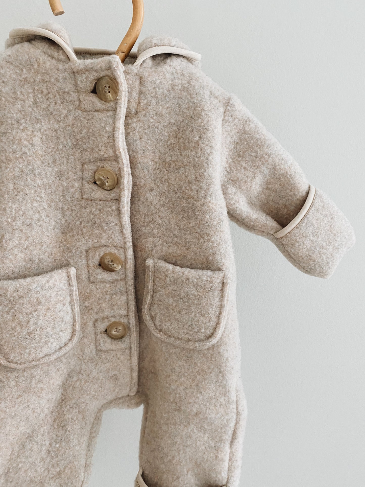 Lalaby | Teddy Merinoull Onsie - Oat