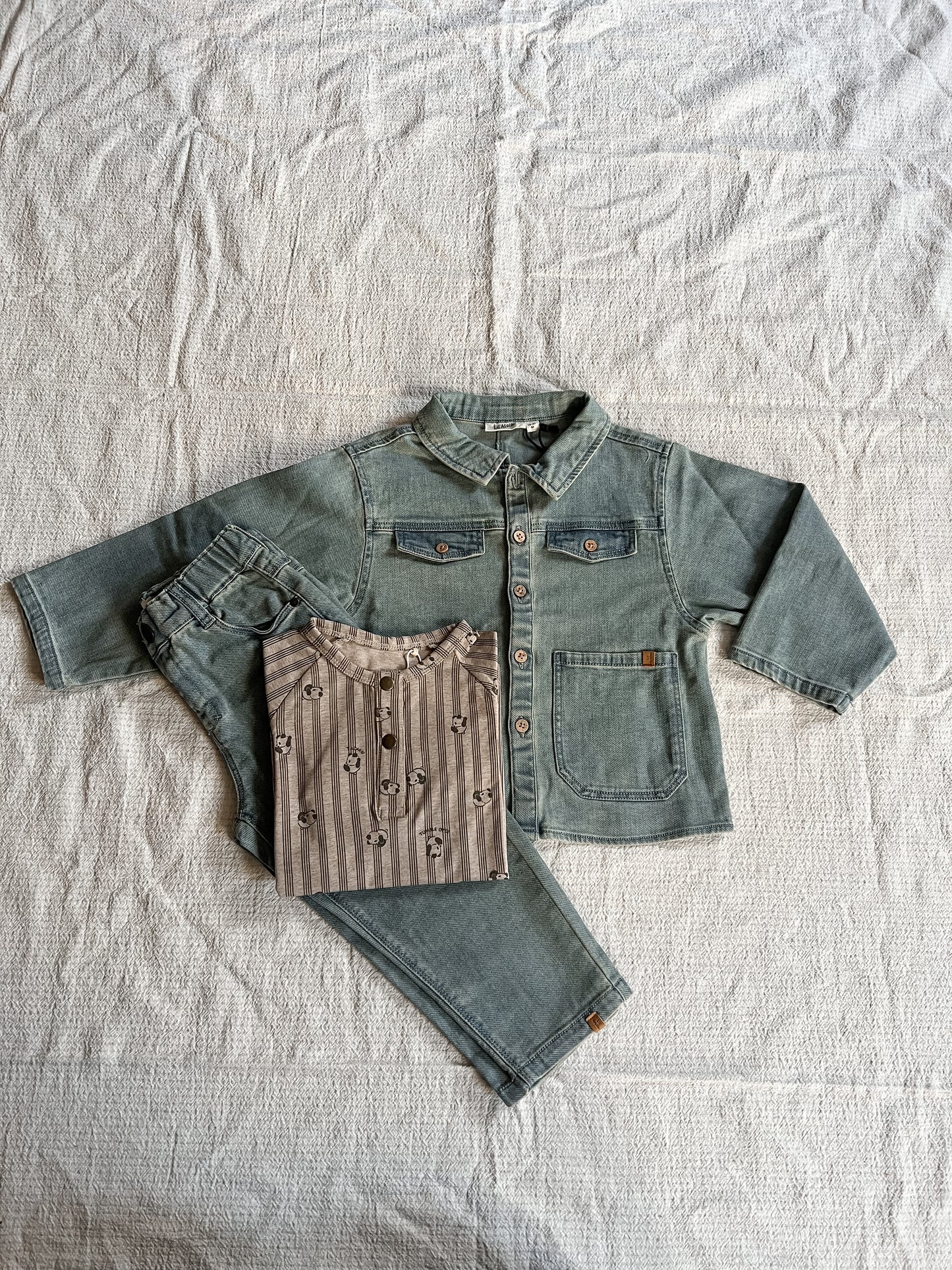 Lil Atelier Mini | Unisex Denim jakke - Medium Blue Jeans