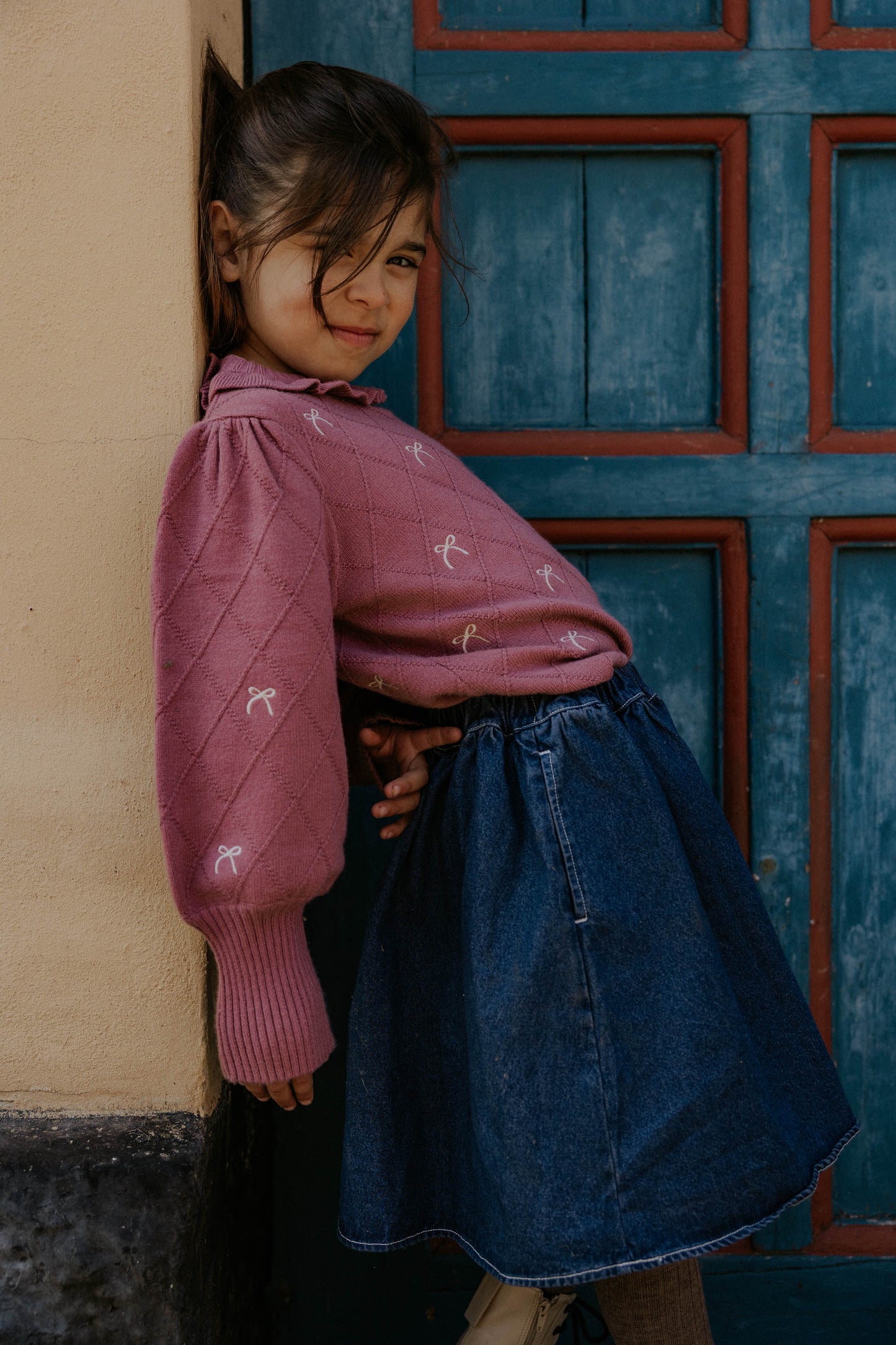 Fliink | Denim Skjørt - Dark denim blue