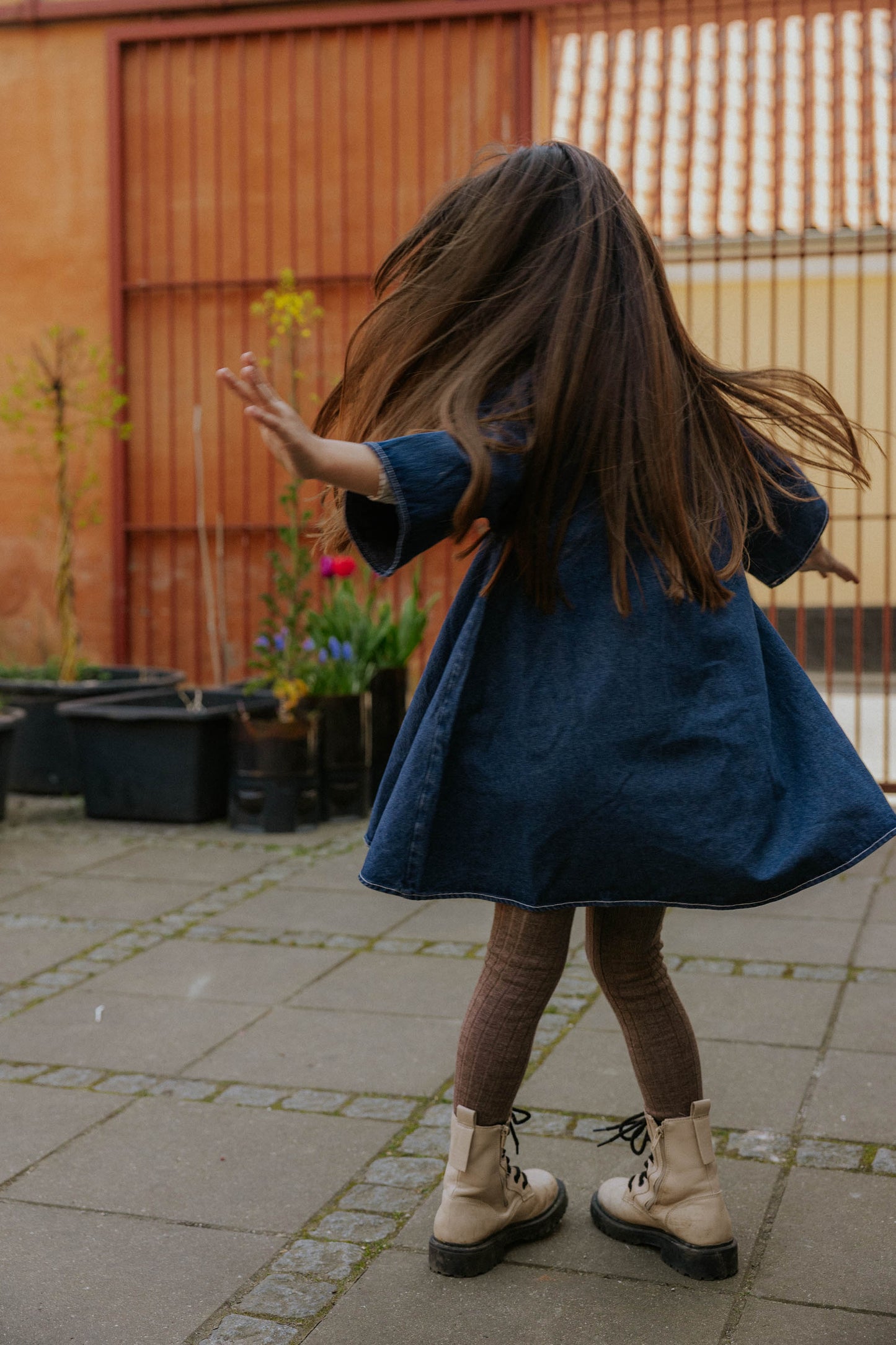 Fliink | Denim Kjole - Dark denim blue
