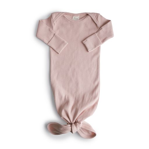 Mushie | Ribbed Knotted Baby Gown - Pysj