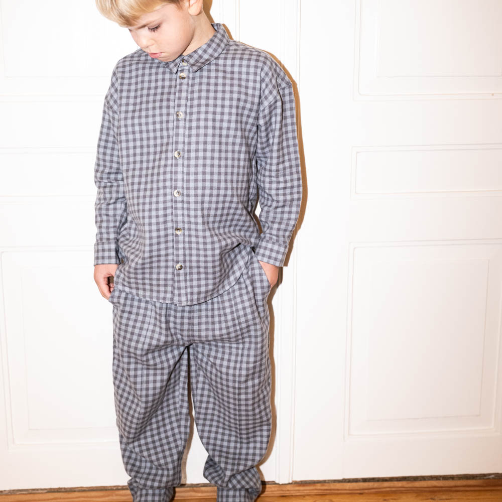 Thats Mine | Helge Flanell Skjorte - Blue Check