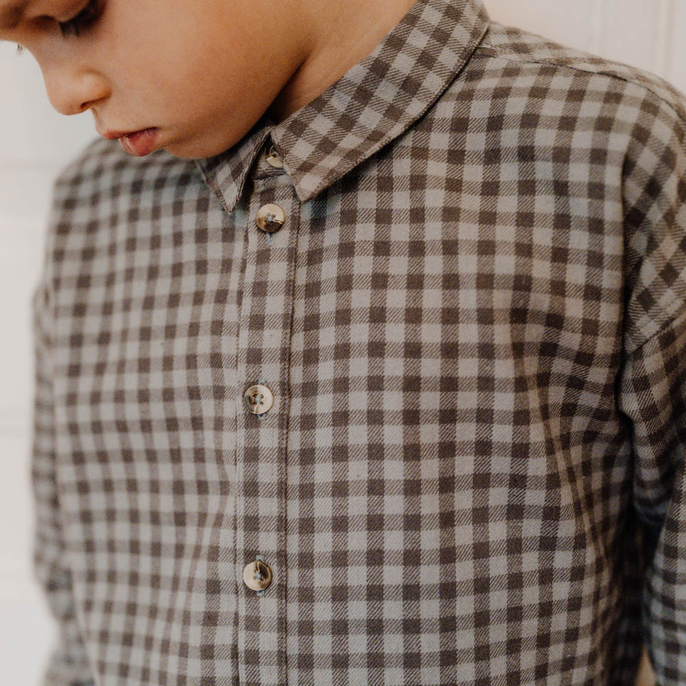 Thats Mine | Helge Flanell Skjorte - Blue Check