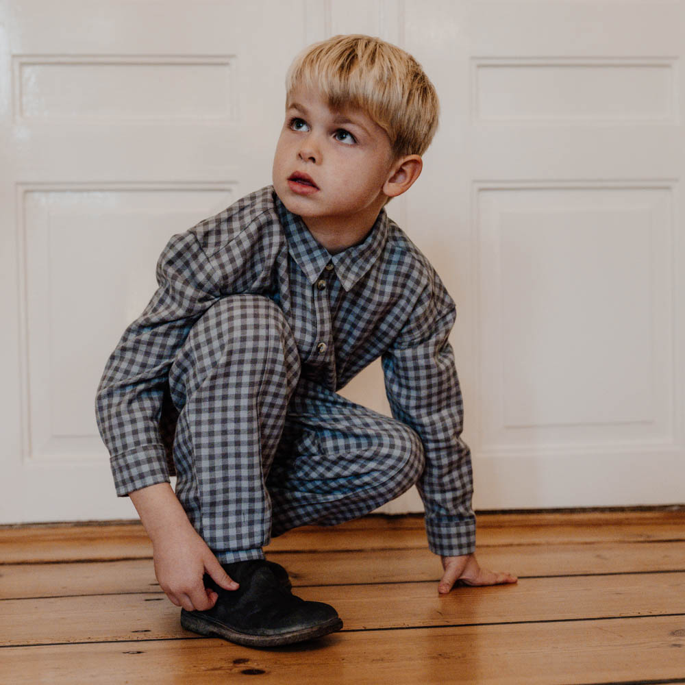 Thats Mine | Helge Flanell Skjorte - Blue Check