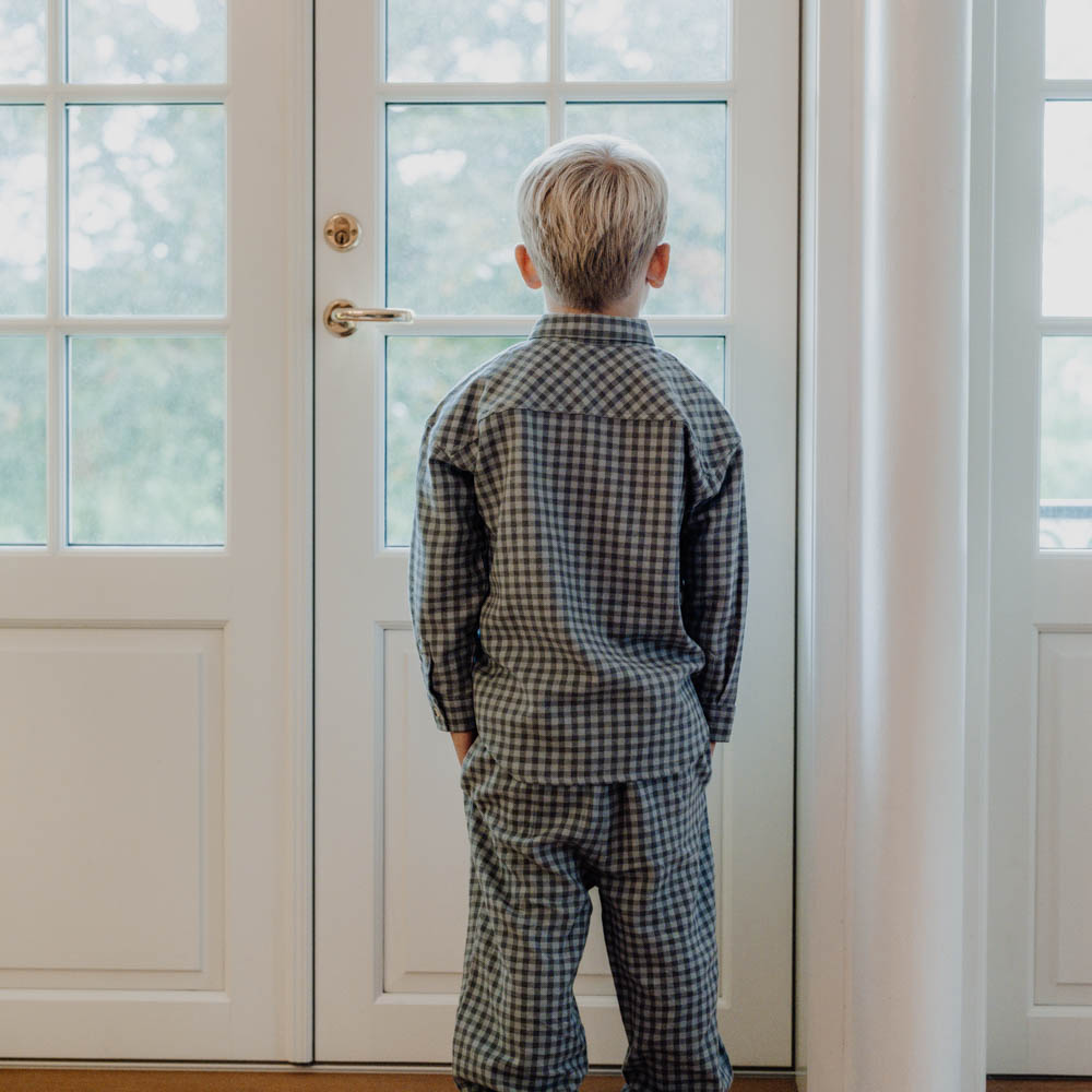 Thats Mine | Helge Flanell Skjorte - Blue Check