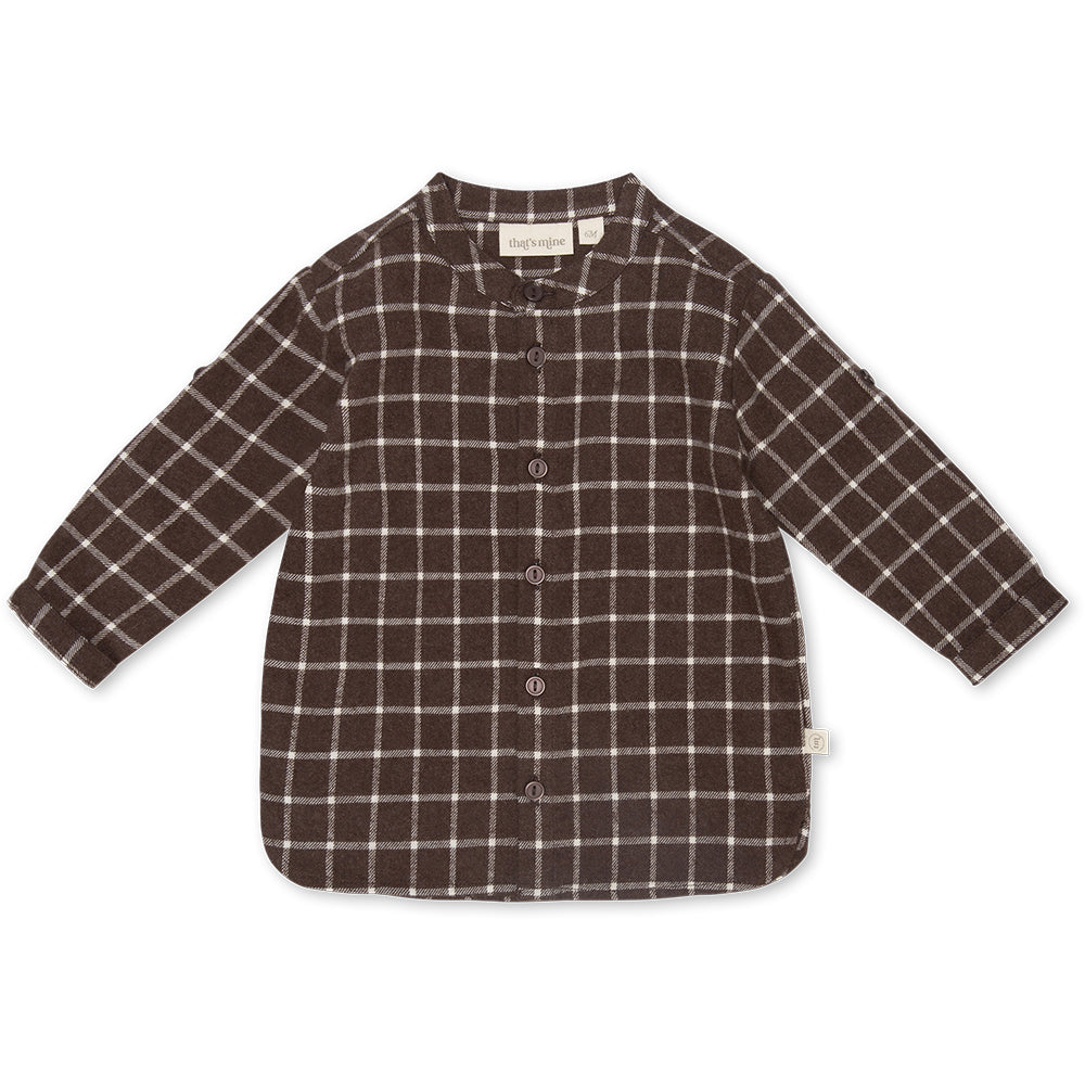 Thats Mine | Hugo myk flanell Skjorte - Dark Brown Melange