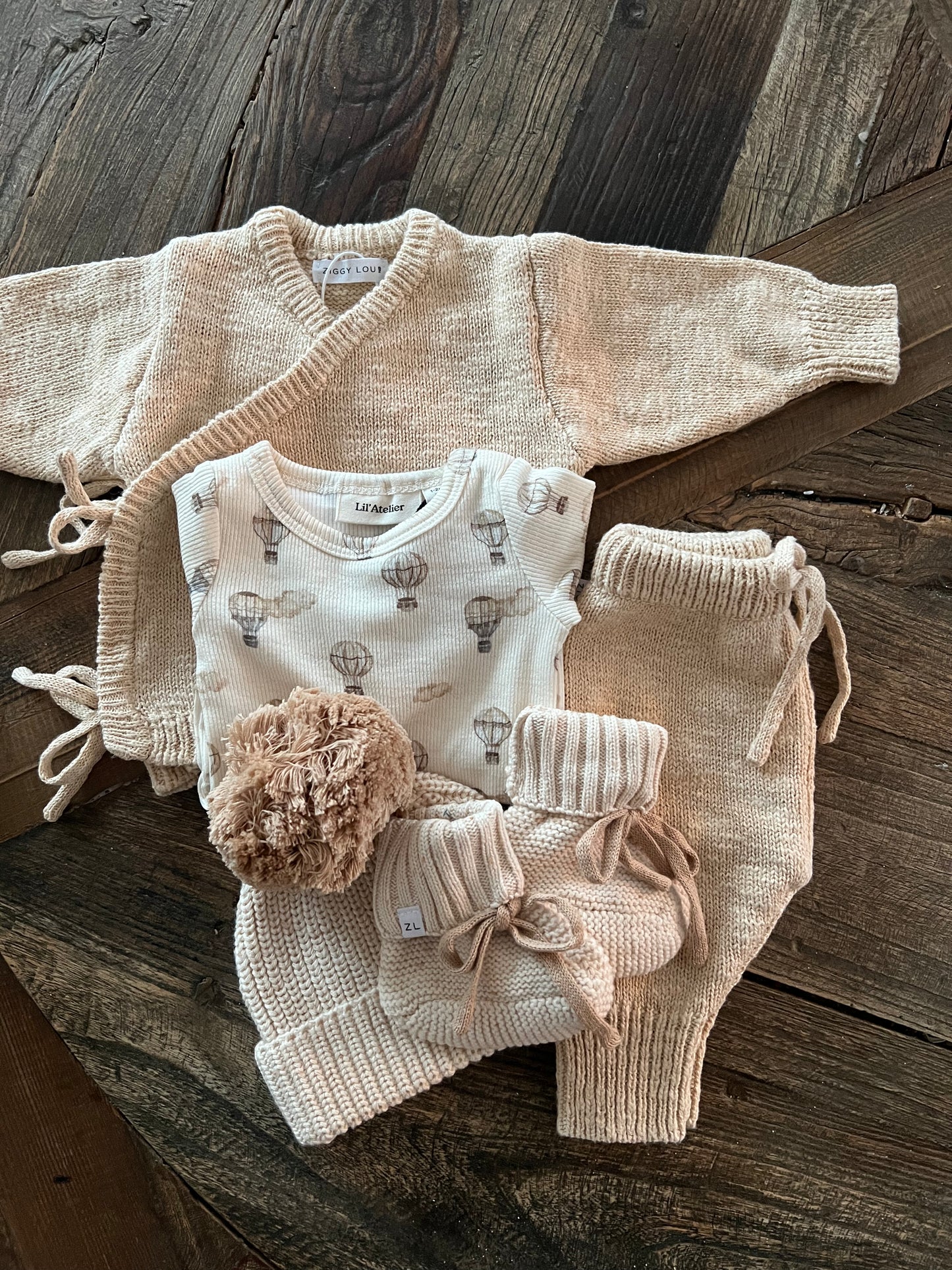 Ziggy Lou | Strikket Tøfler - Biscotti Fleck