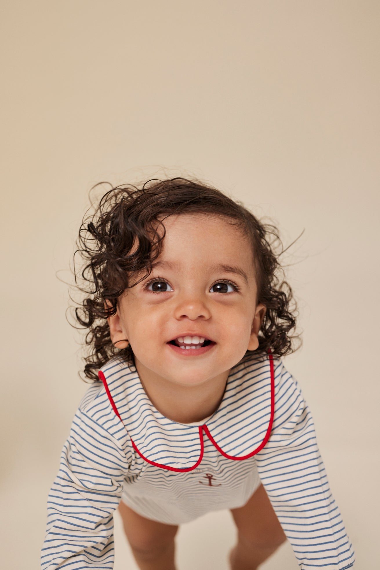 Konges Sløjd | Alfie Romper med krage - Stripe Bluie