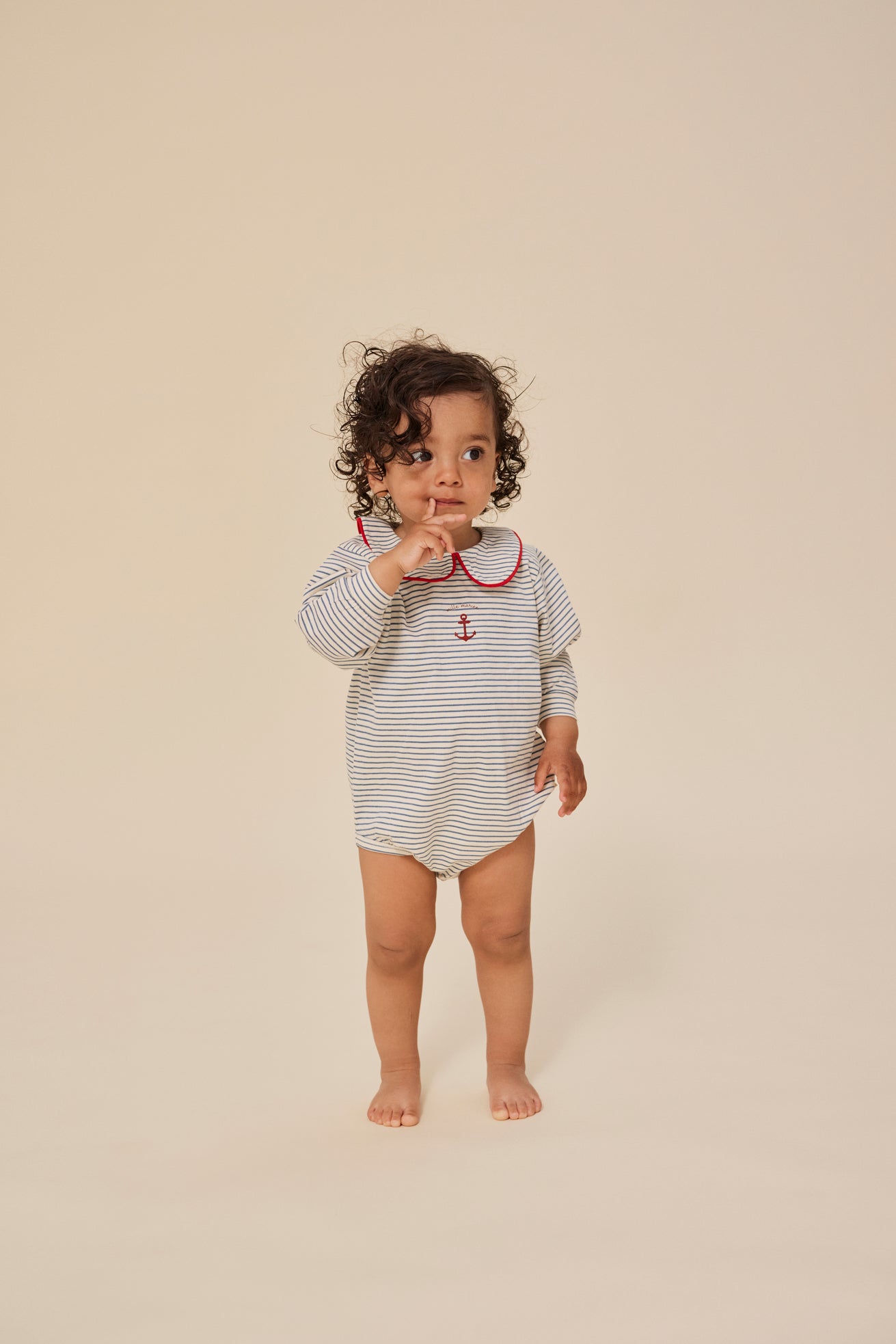 Konges Sløjd | Alfie Romper med krage - Stripe Bluie