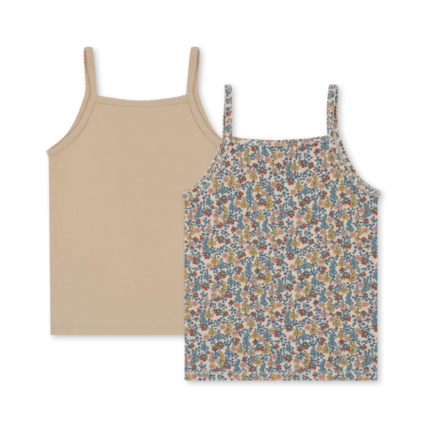 Konges Sløjd | 2 pk Basic singlet - Peonia Limone/Bibi Fleur