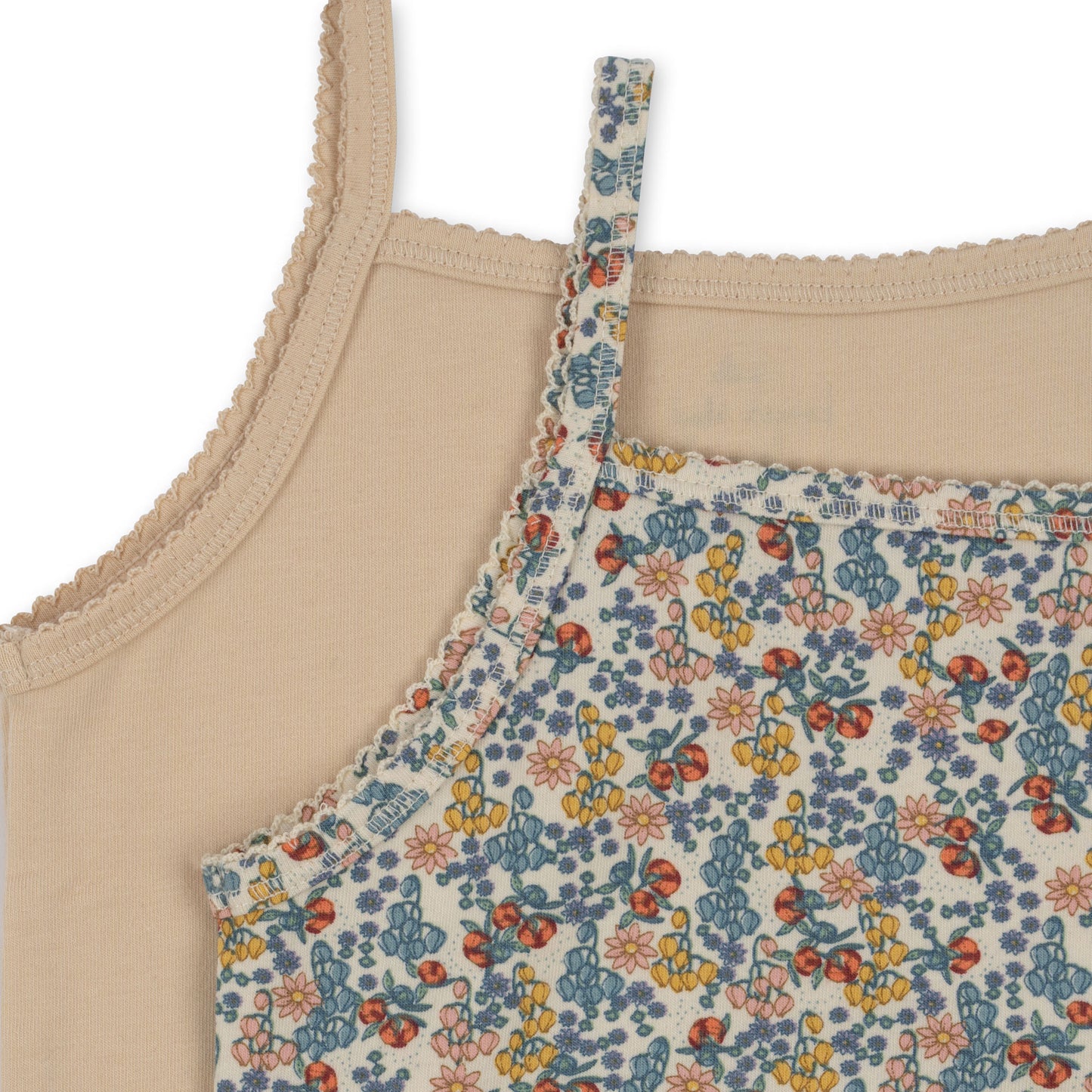 Konges Sløjd | 2 pk Basic singlet - Peonia Limone/Bibi Fleur