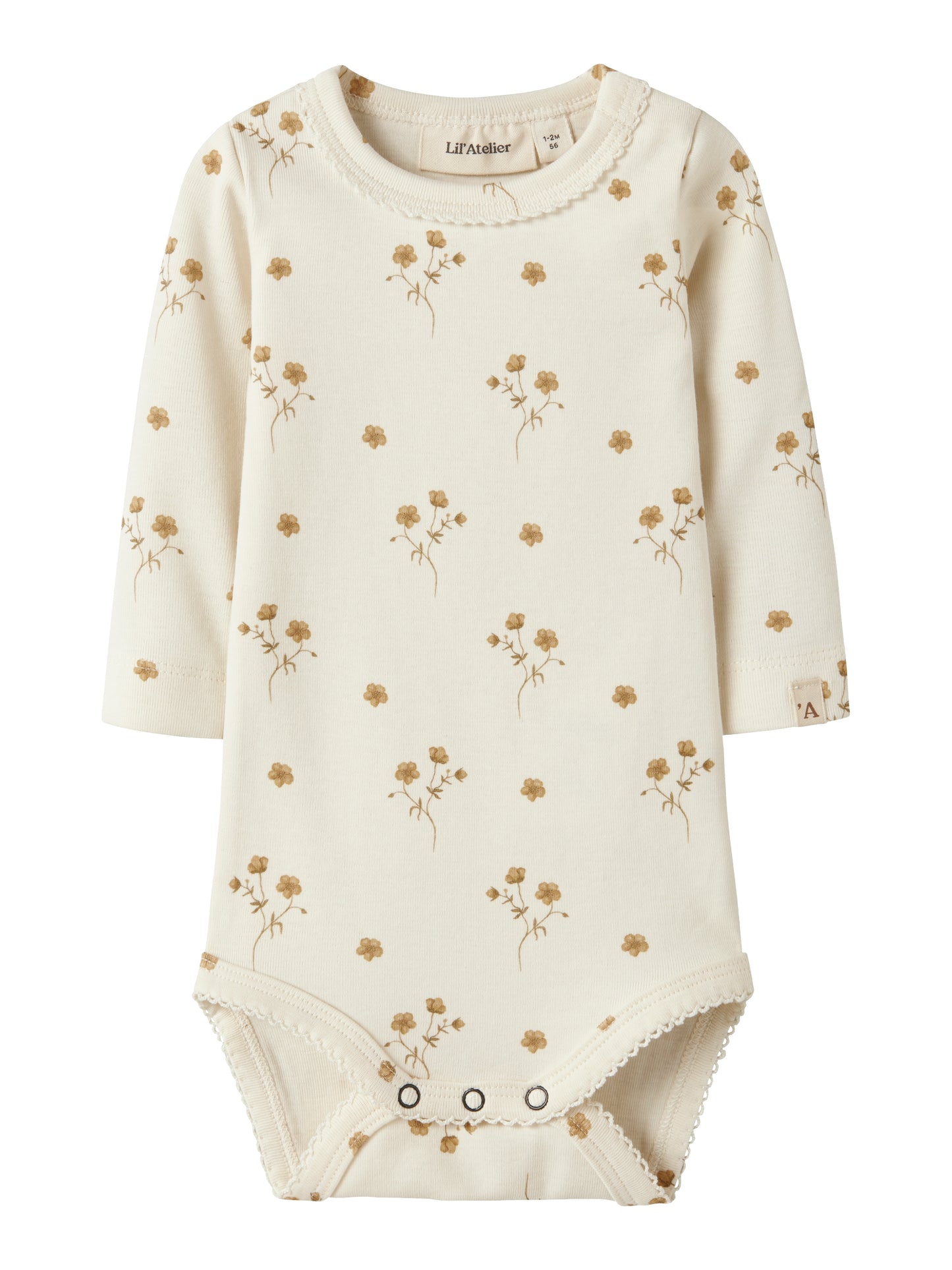 Lil Atelier BABY | Layo Slim Body - Coconut Milk FLOWER YELLOW