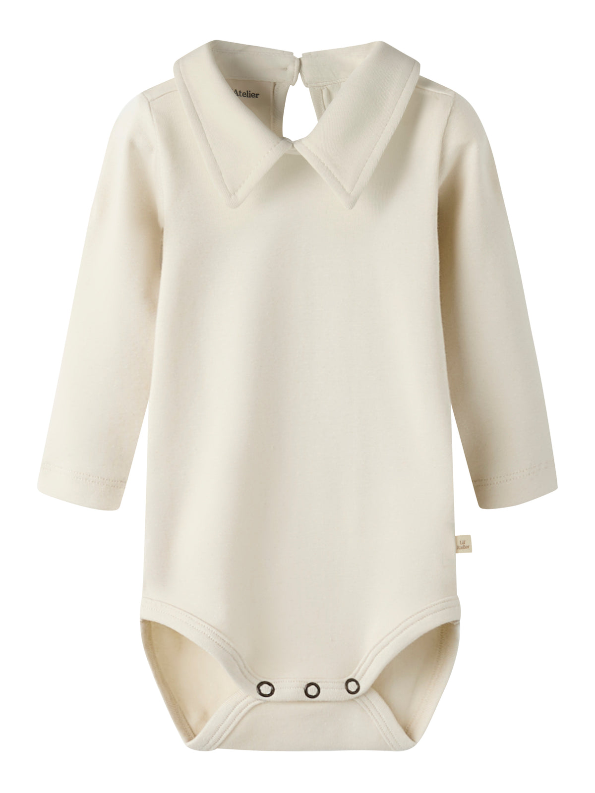 Lil Atelier Fundo body med krage til baby – Turtledove, bilde 4