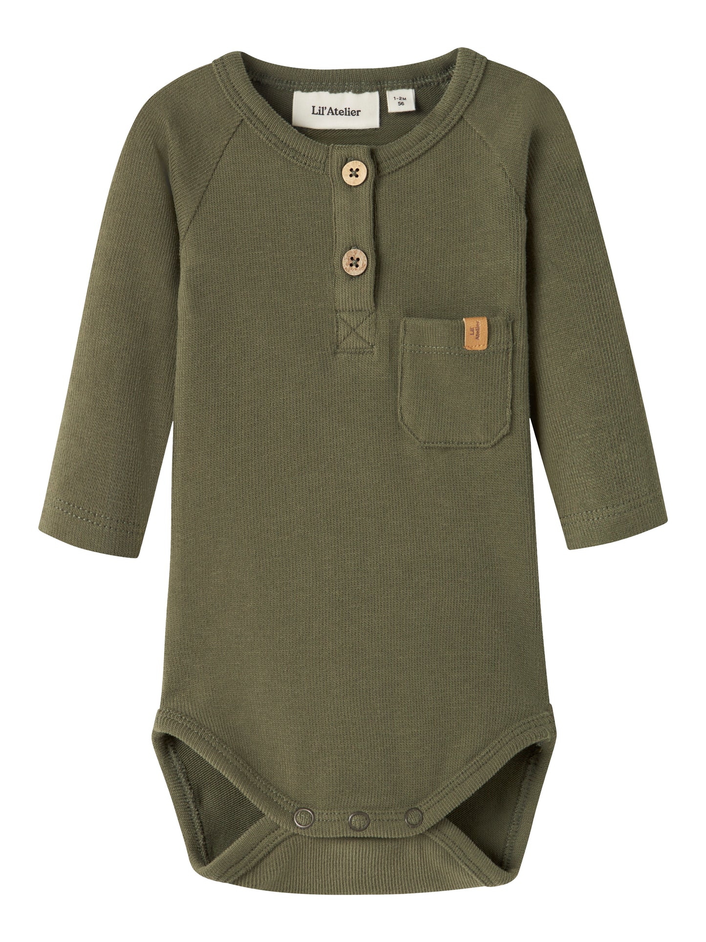 Lil Atelier BABY | Luno Slim Body - Winter Moss