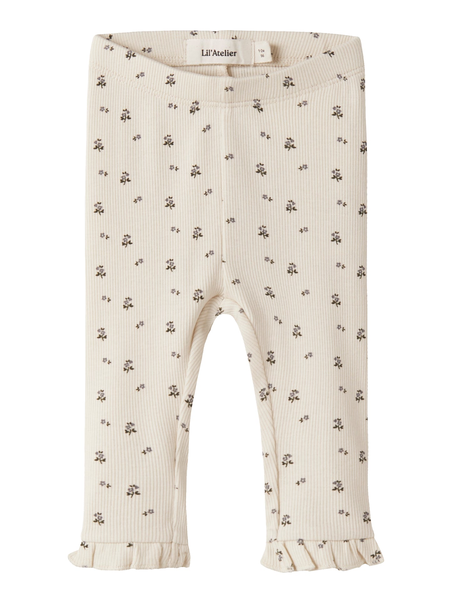Lil Atelier Baby | Lago Slim Leggings - Turtledove Blue Flower