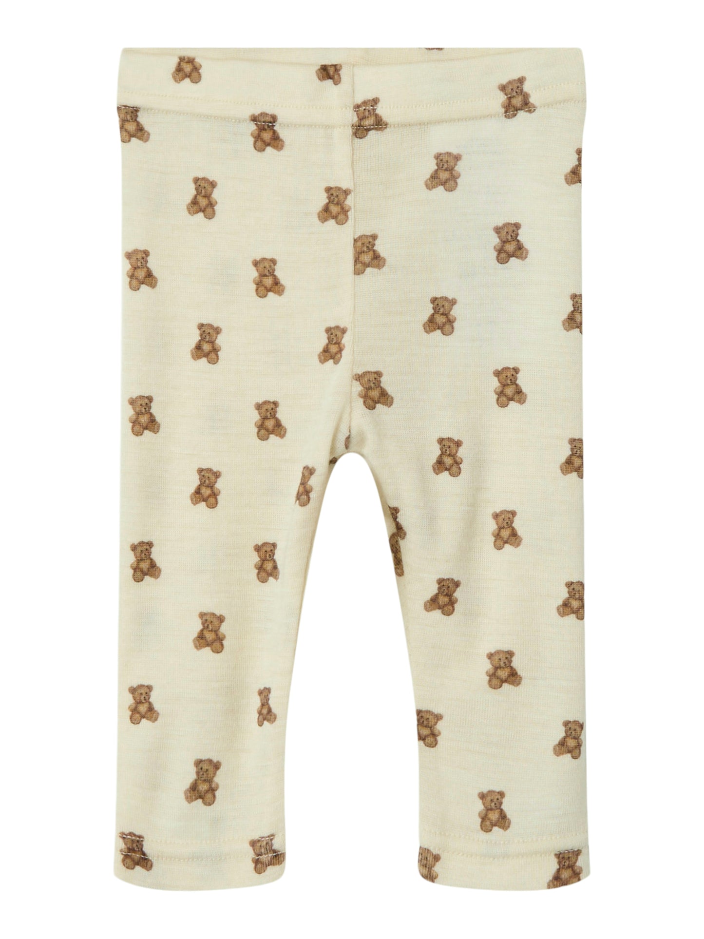 Lil Atelier Baby | Nalu Unisex ull leggings - Teddybjørn Turtledove