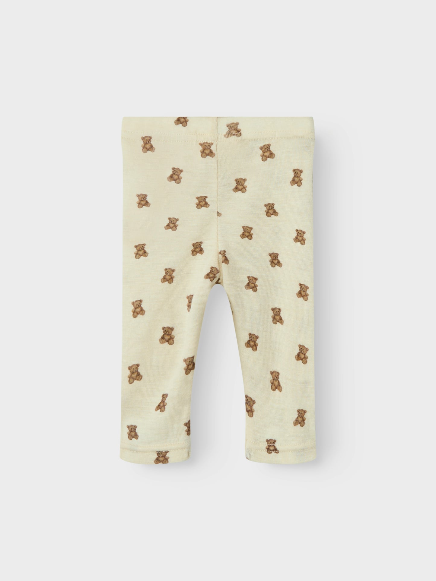 Lil Atelier Baby | Nalu Unisex ull leggings - Teddybjørn Turtledove