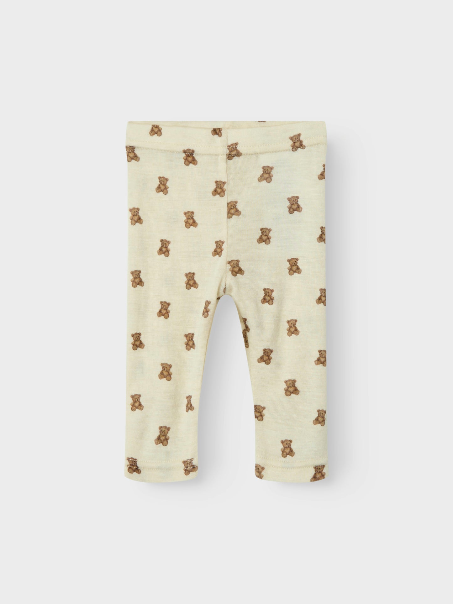 Lil Atelier Baby | Nalu Unisex ull leggings - Teddybjørn Turtledove