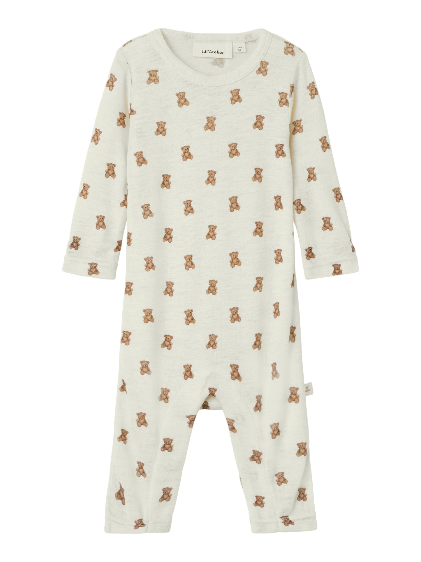 Lil Atelier Baby | Nalu Unisex ull heldress - Teddybjørn Turtledove