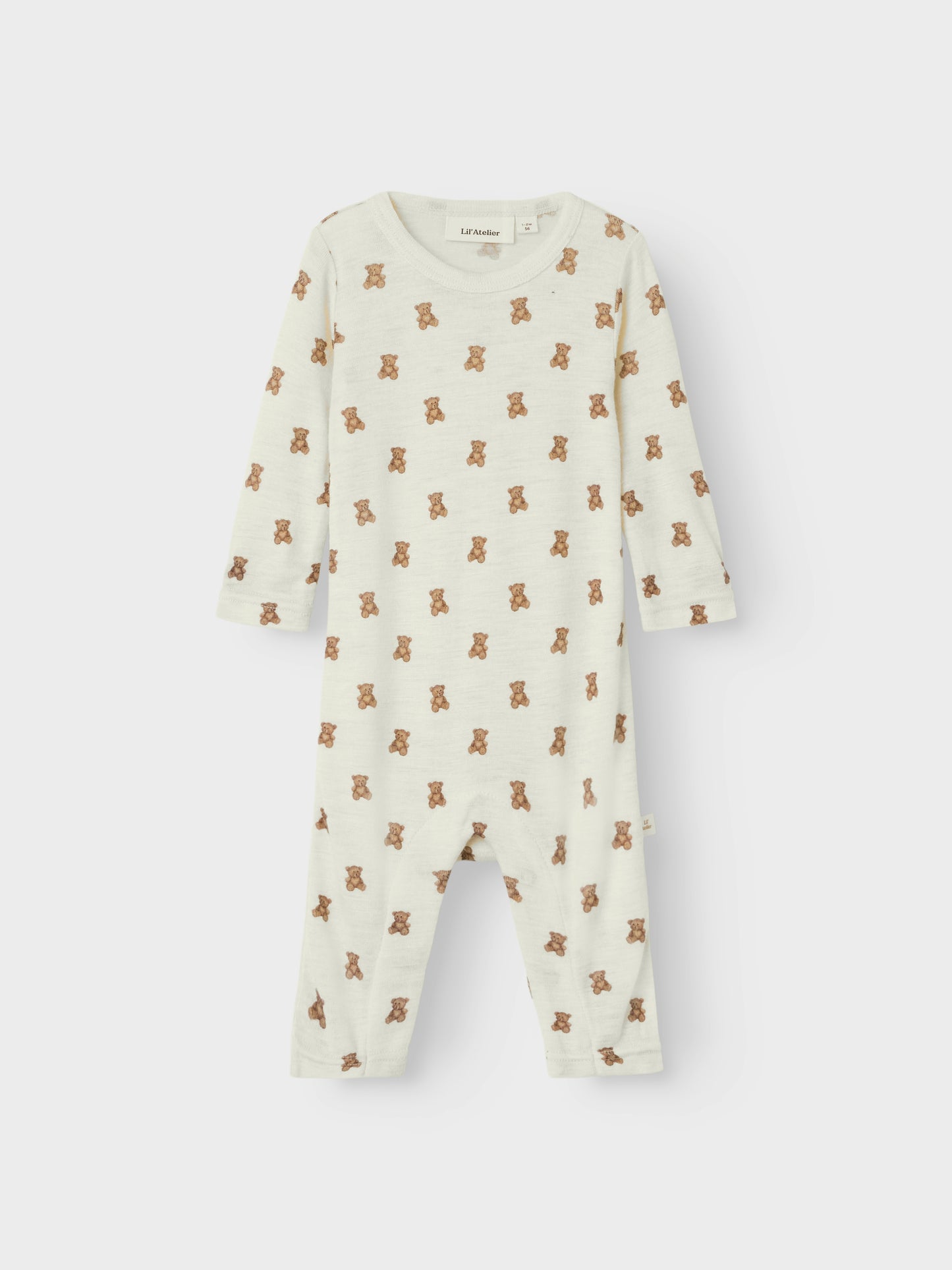 Lil Atelier Baby | Nalu Unisex ull heldress - Teddybjørn Turtledove