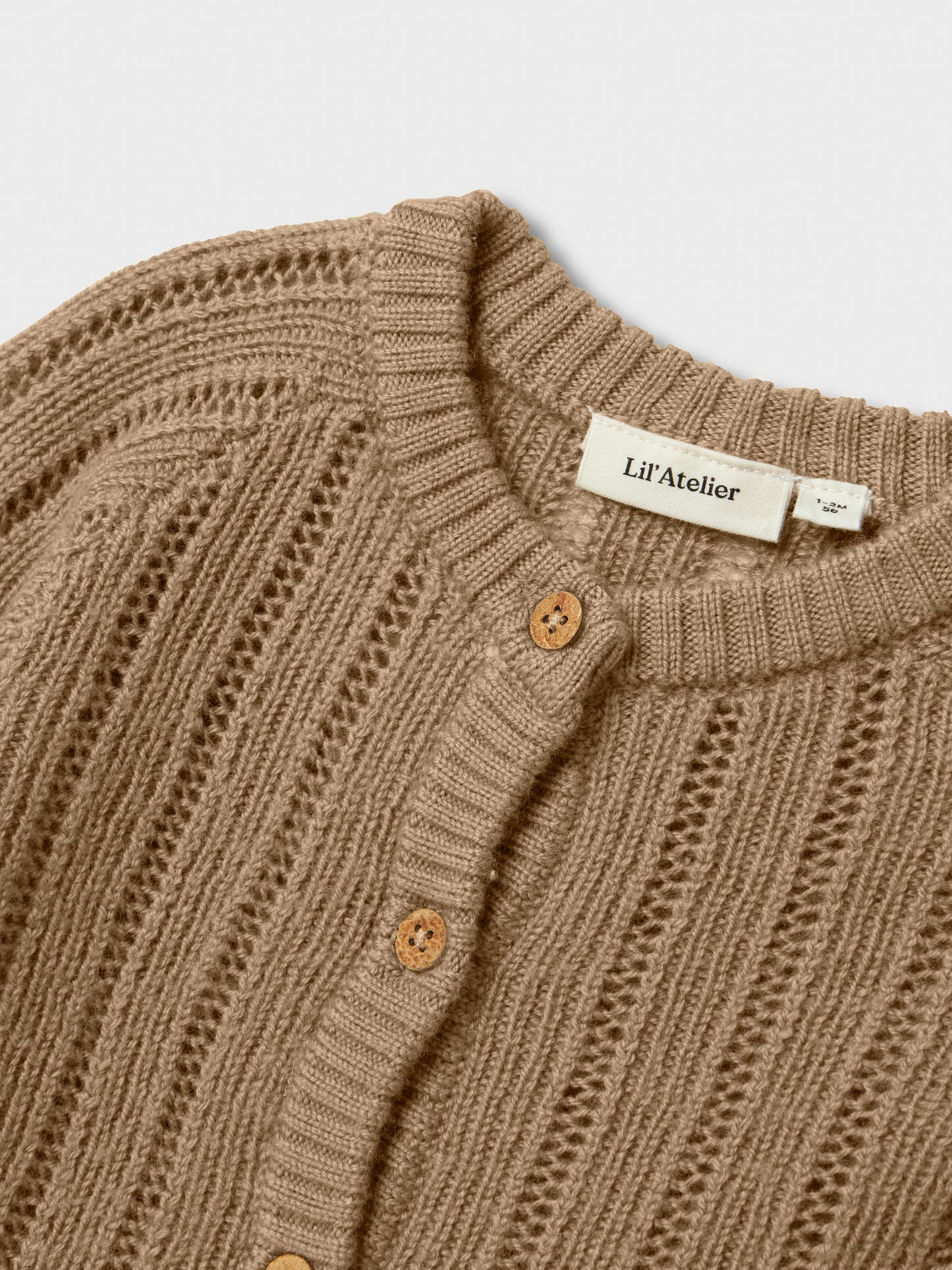 Lil Atelier Baby | Nomo strikket ulljakke - Tigers Eye