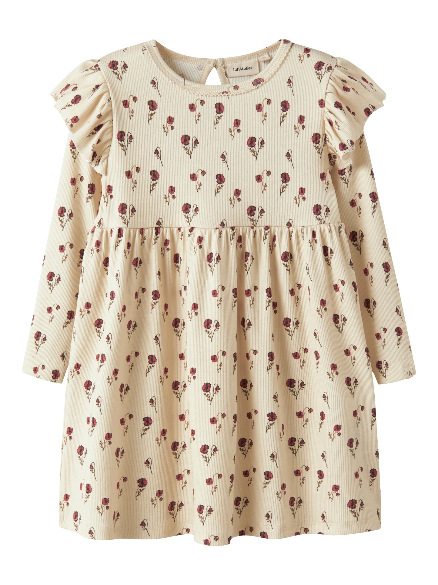 Lil Atelier Mini | Lavo bomullskjole - Turtledove flower