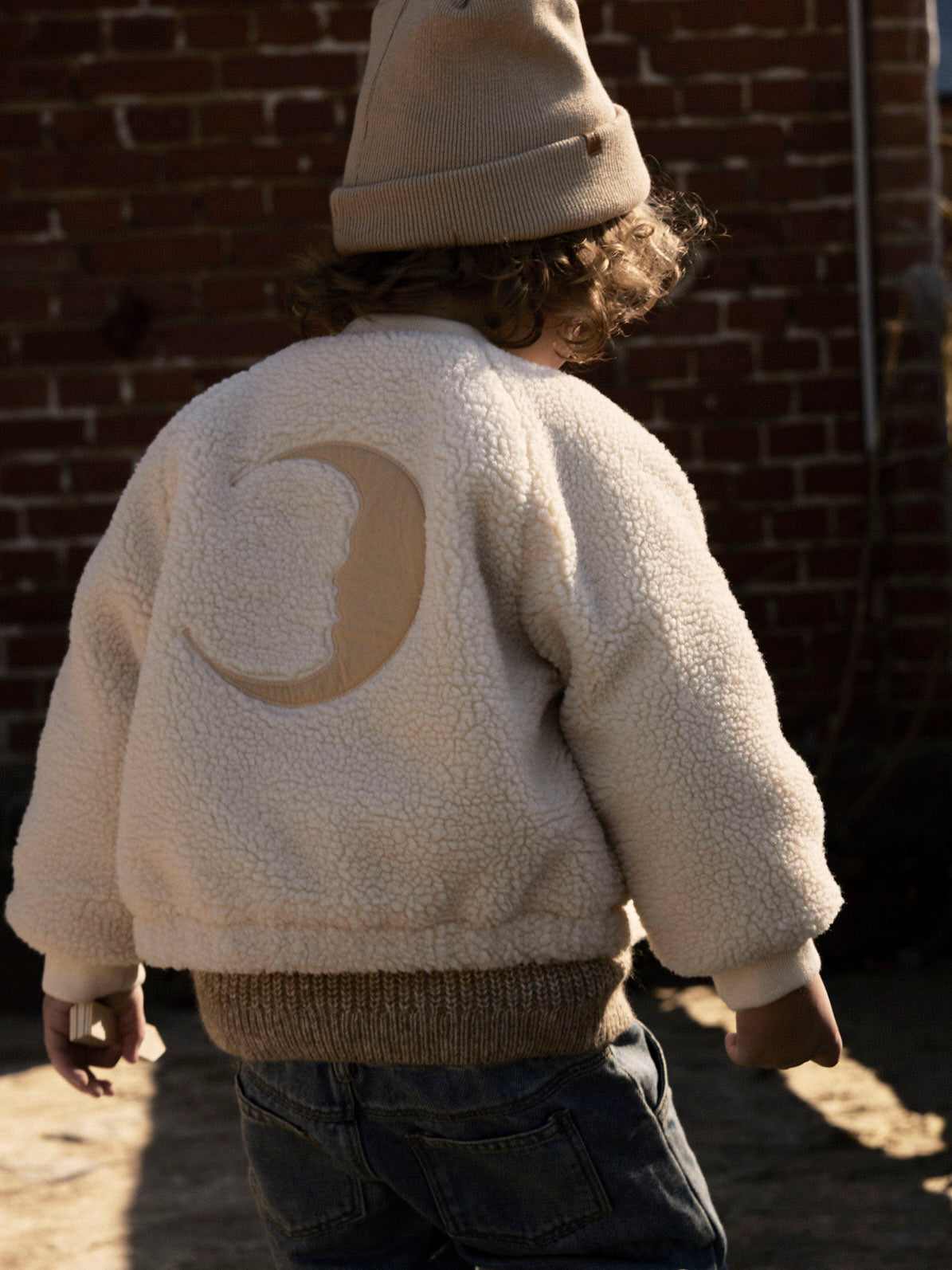 Lil Atelier Mini | Lajo Unisex Teddy Bomberjakke - Moon