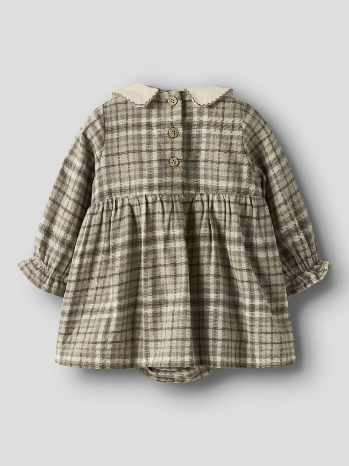 Lil Atelier Baby | Rebel Kjolebody i Flanell - Sepia Tint