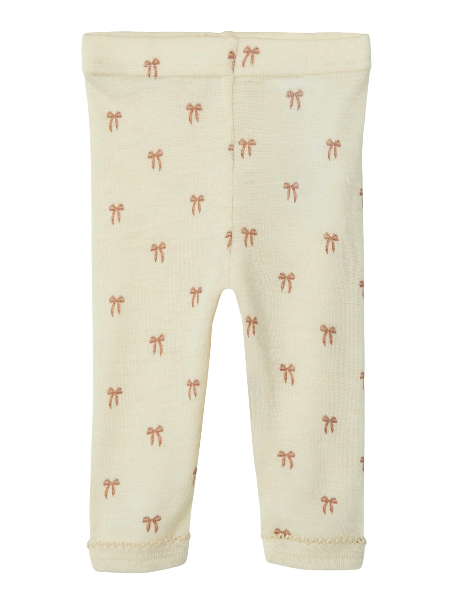 Lil Atelier Baby | Nalu Tynn ull leggings - Sløyfer Turtledove