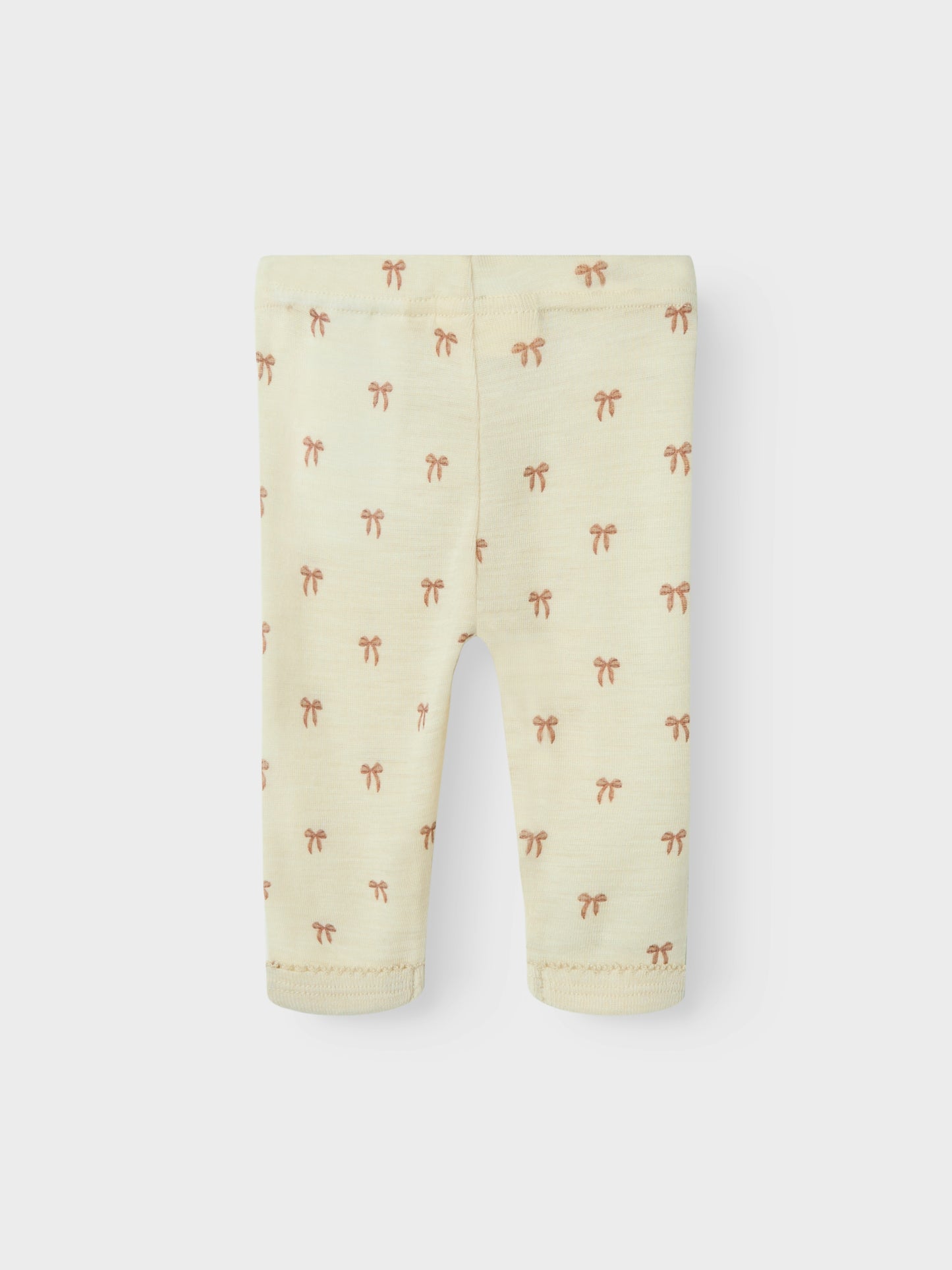 Lil Atelier Baby | Nalu Tynn ull leggings - Sløyfer Turtledove