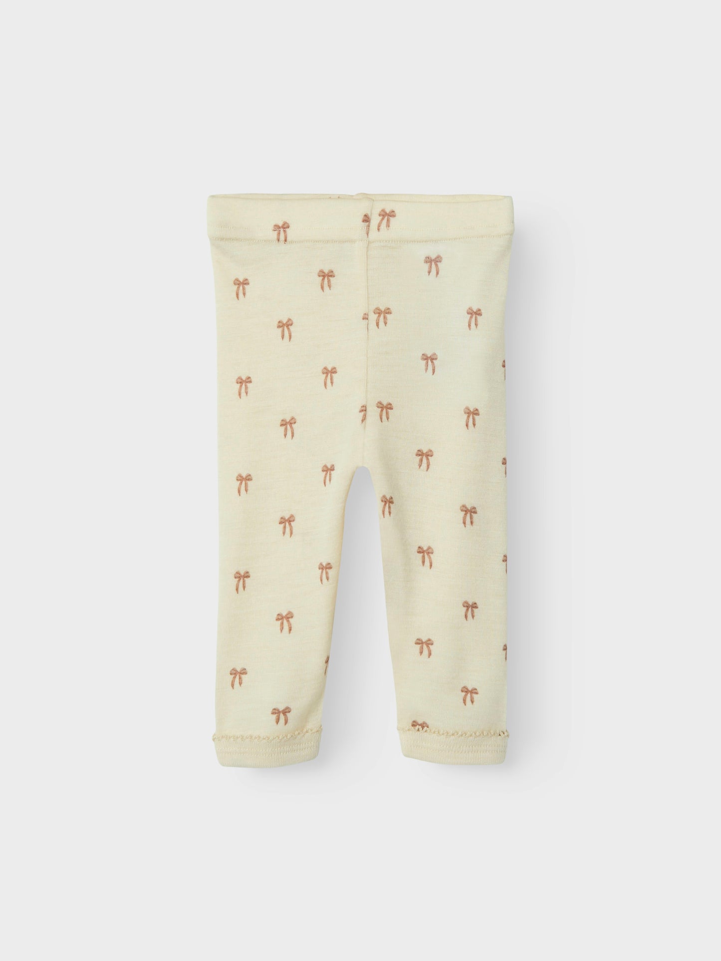 Lil Atelier Baby | Nalu Tynn ull leggings - Sløyfer Turtledove