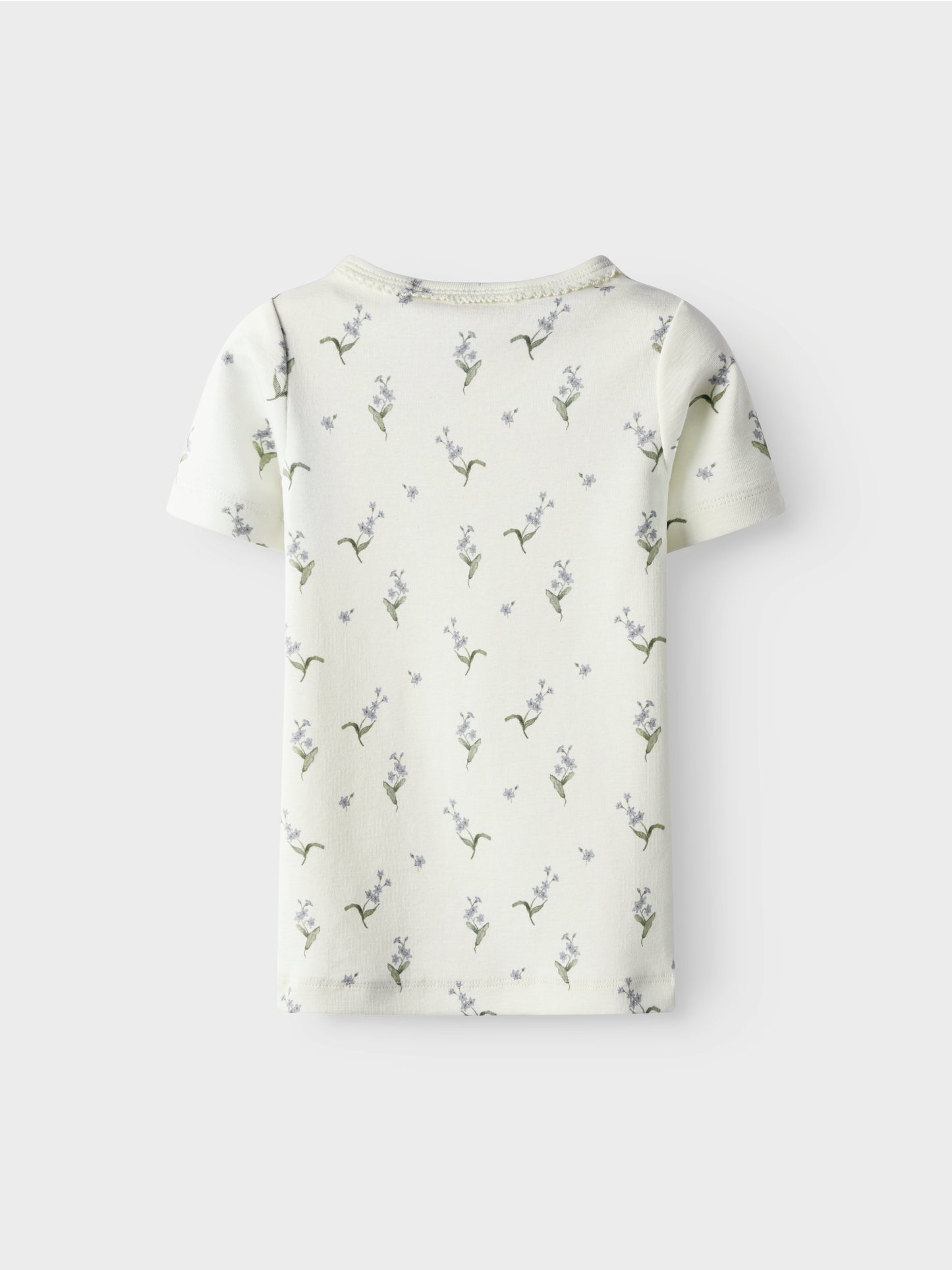 Lil Atelier Mini | Gayo T skjorte - Coconut Milk Forglemmegei