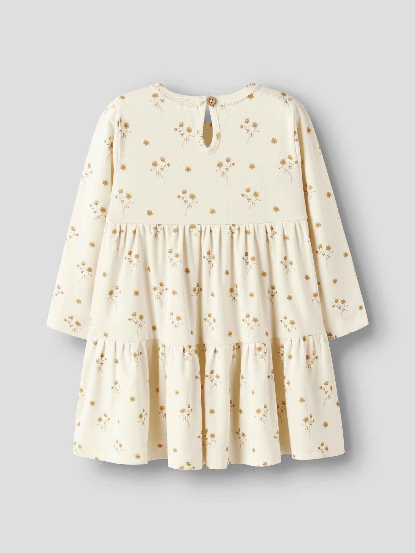 Lil Atelier Mini | Layo bomullskjole - Coconut Milk FLOWER YELLOW