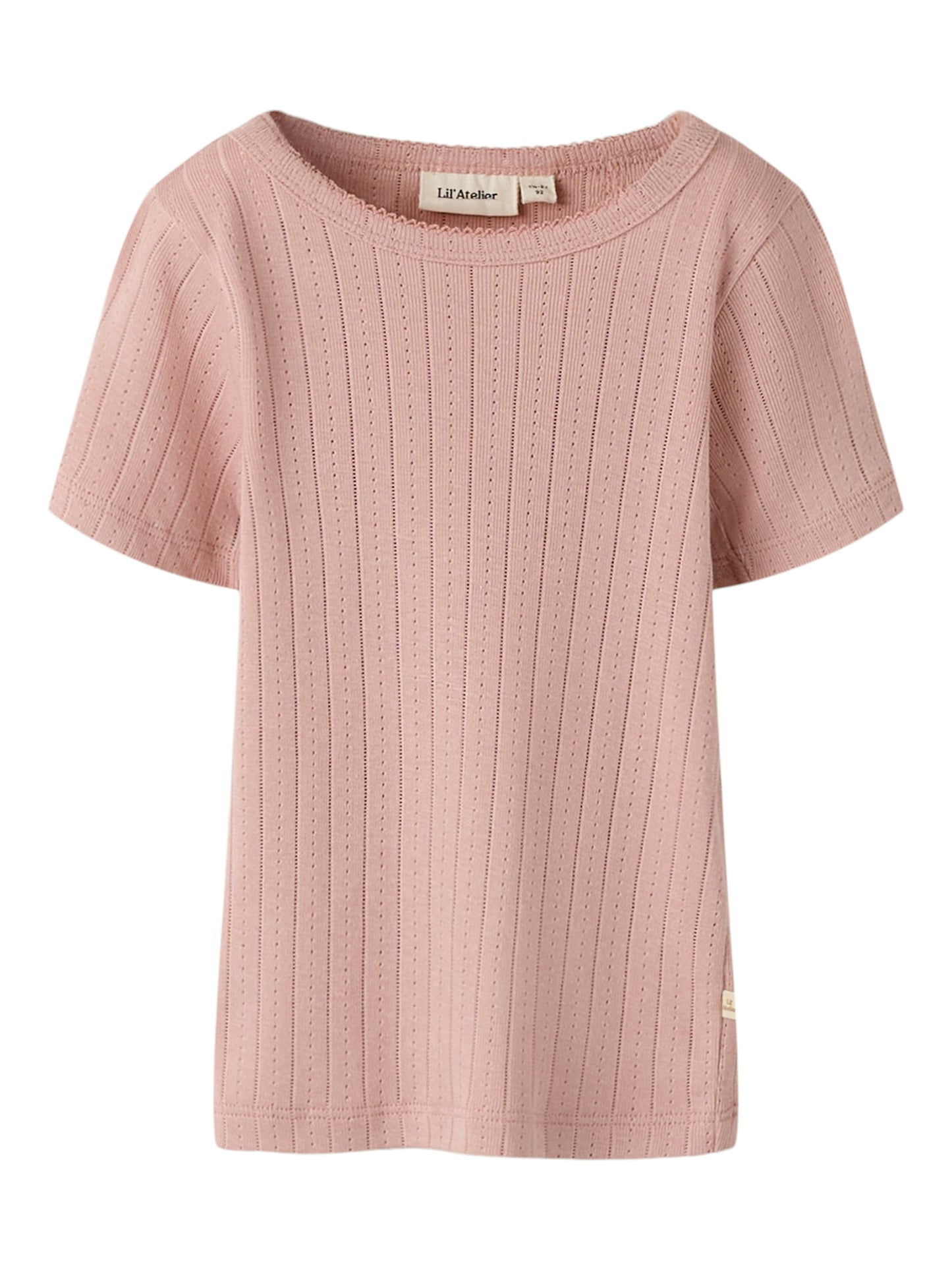 Lil Atelier MINI | Rachel Pointelle Top - Misty Rose