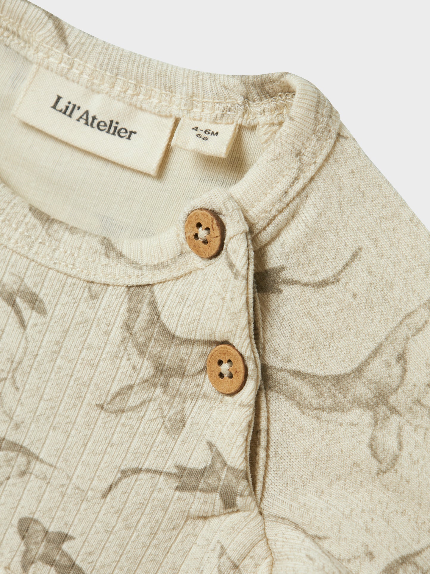Lil Atelier Baby | Gio bomulls body - Turtledove Whale