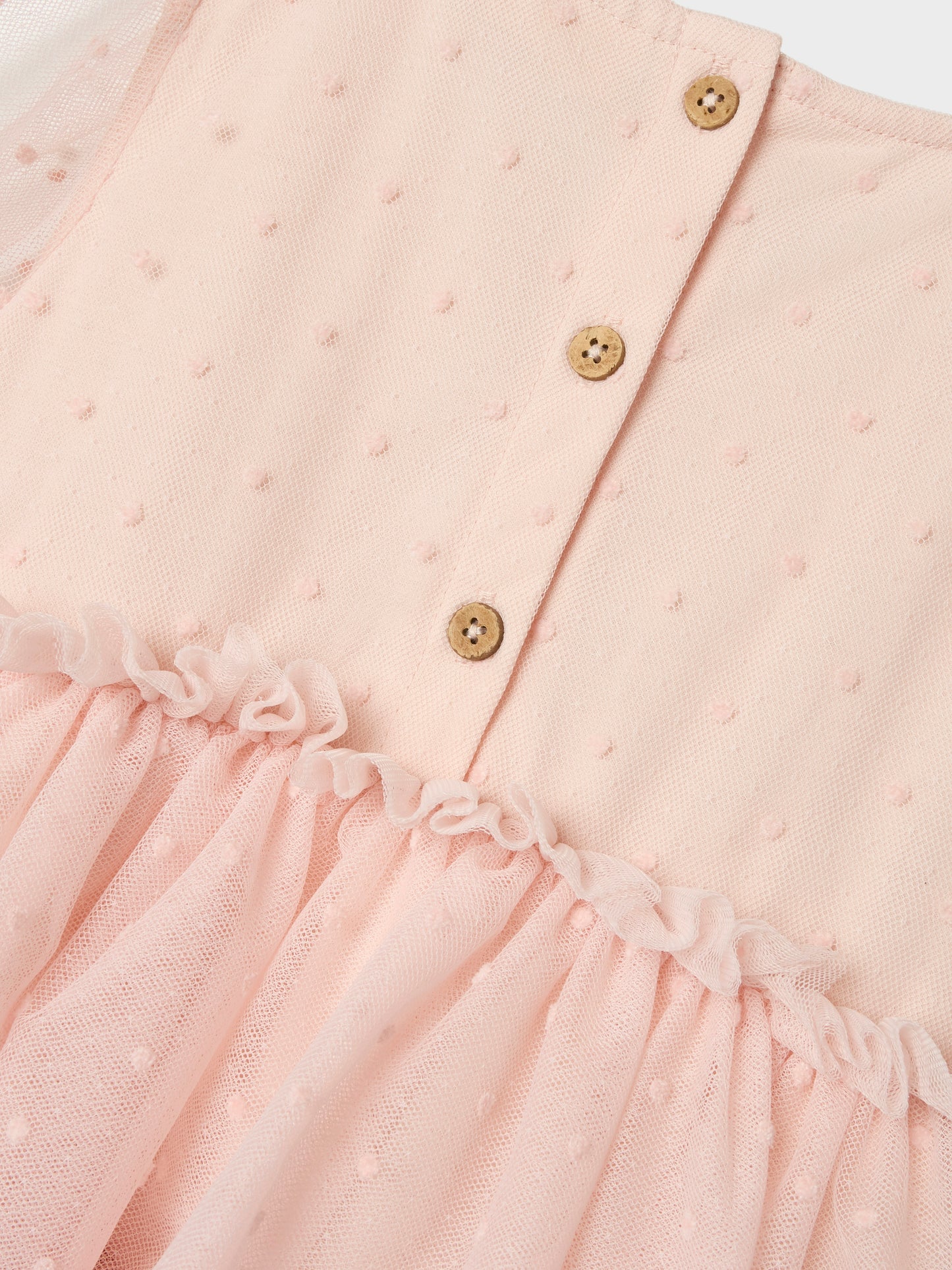Lil Atelier Mini | Frilla Tulla kjole - Peach Blush