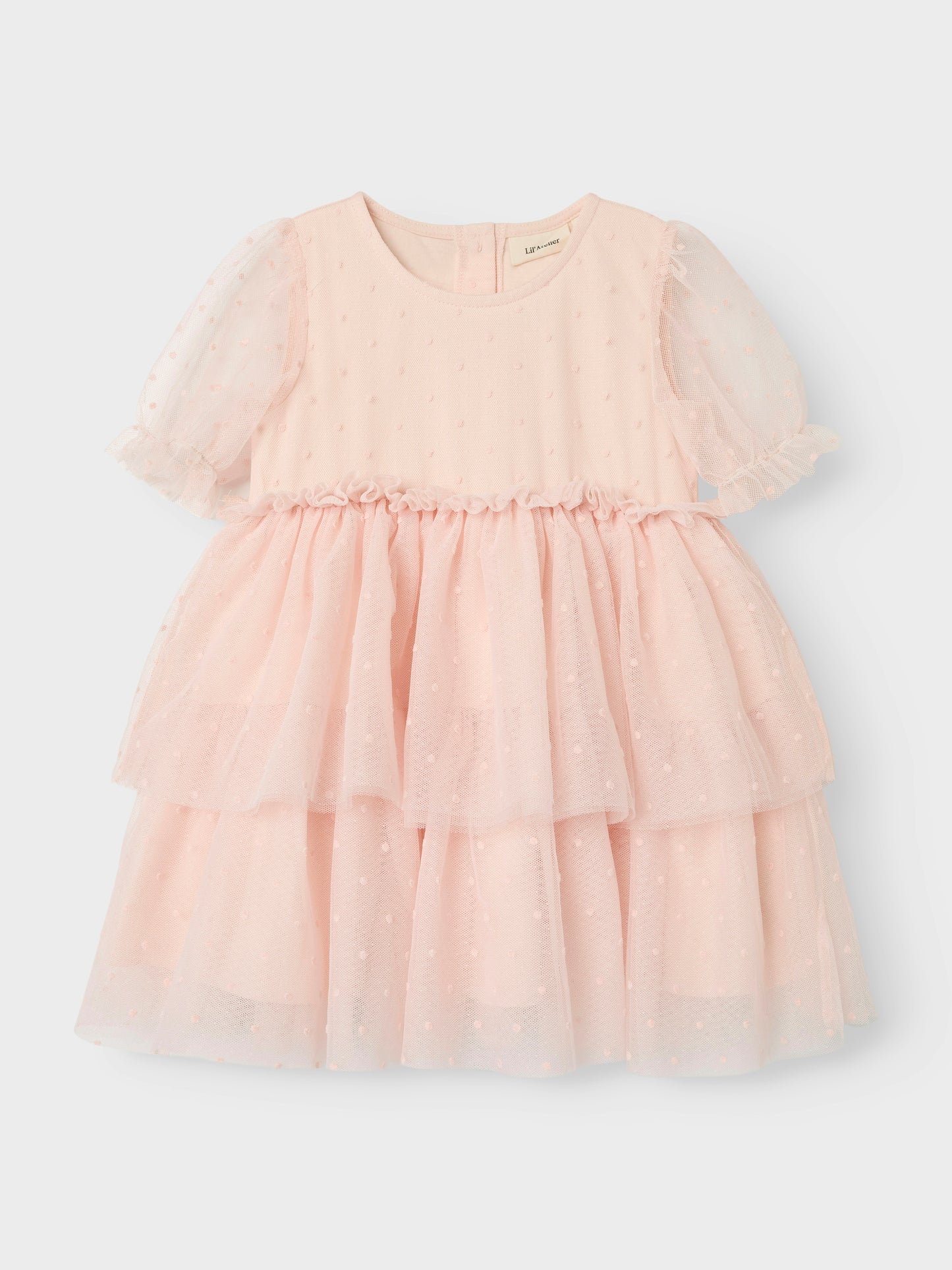 Lil Atelier Mini | Frilla Tulla kjole - Peach Blush