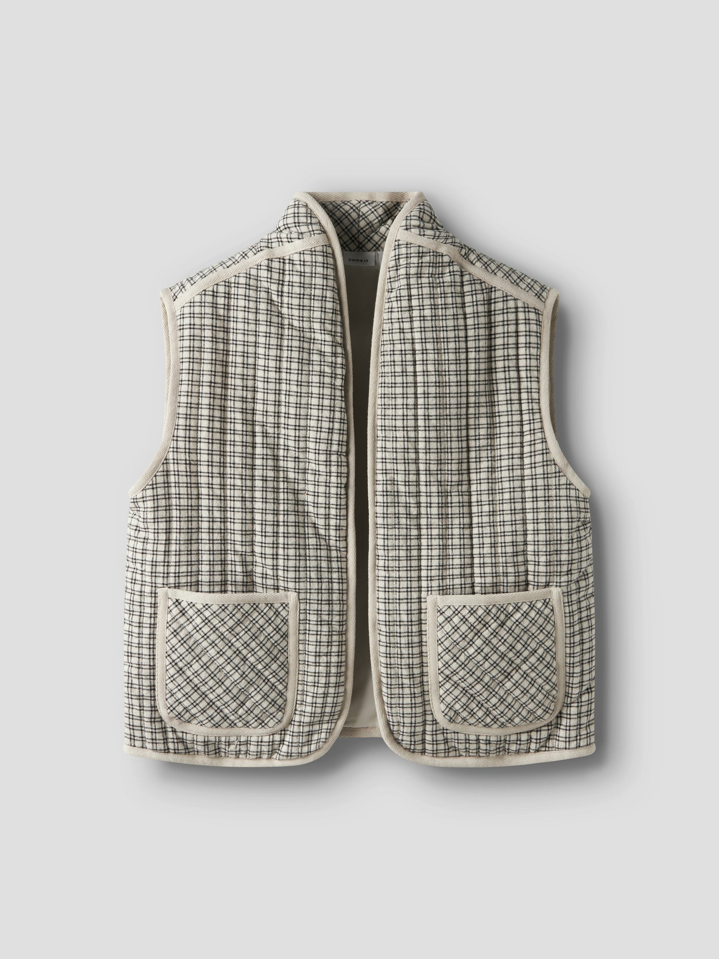 Name it KIDS | Vattert bomulls Unisex vest - Pumice Stone