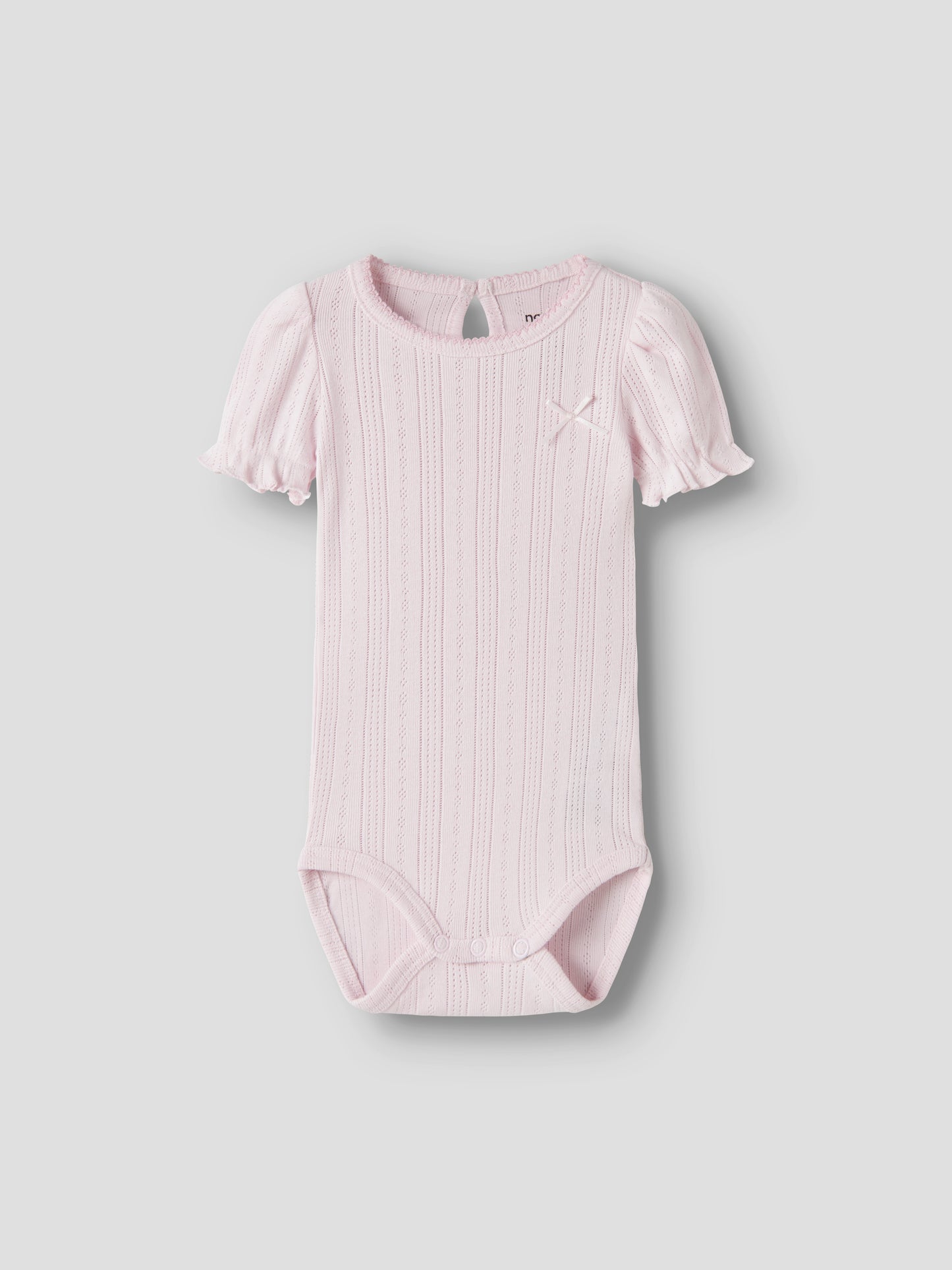 Name It BABY | Happy kortermet pointelle body - Cradie Pink