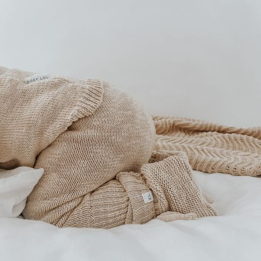 Ziggy Lou | Strikket Tøfler - Wheat