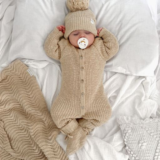 Ziggy Lou | Chunky Strikket Heldress - Wheat