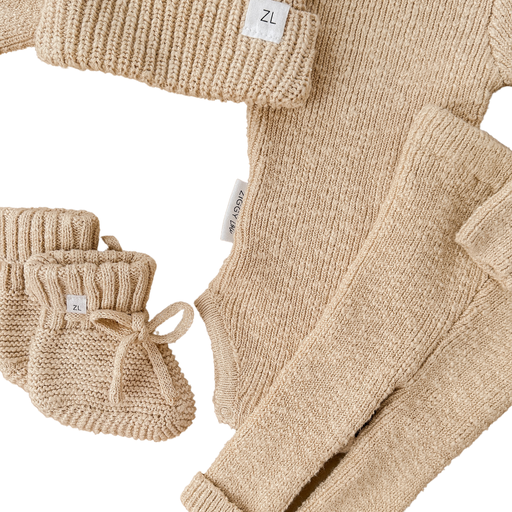Ziggy Lou | Strikket Tøfler - Wheat