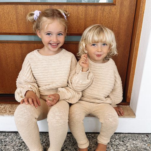 Ziggy Lou | Strikket Leggings - Wheat