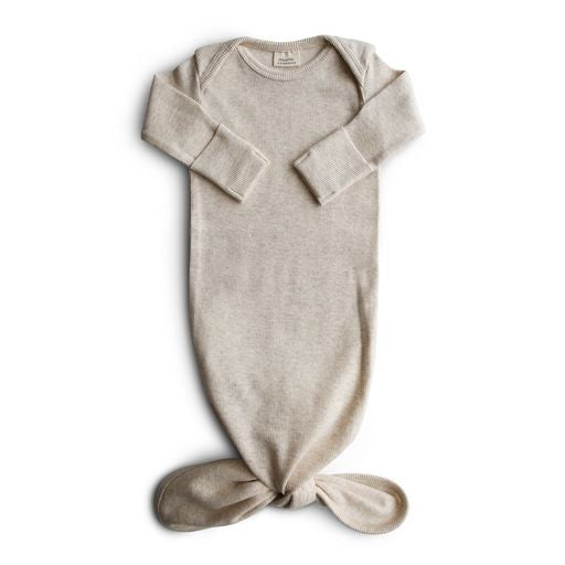 Mushie | Ribbed Knotted Baby Gown - Pysj