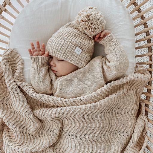 Ziggy Lou | Strikket Omslagsjakke - Wheat