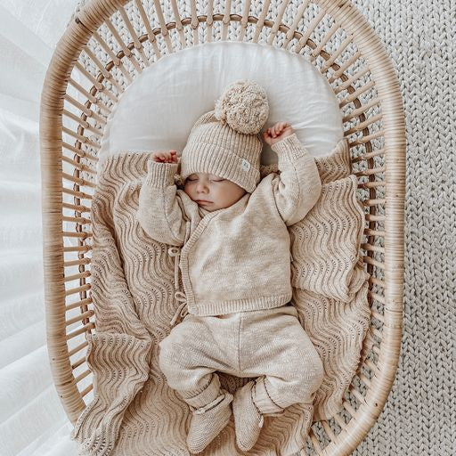 Ziggy Lou | Strikket Omslagsjakke - Wheat