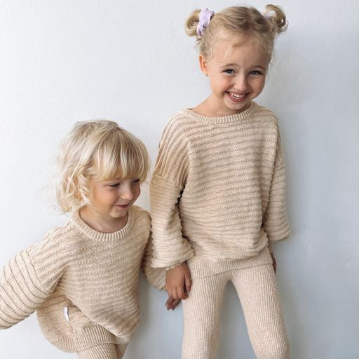 Ziggy Lou | Strikket Leggings - Wheat