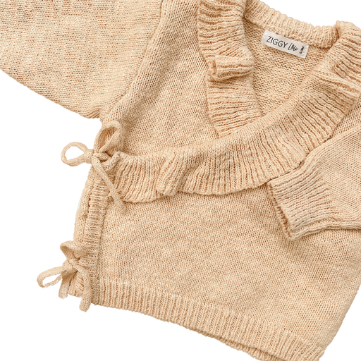 Ziggy Lou | Strikket Omslagsjakke - Shell Frill