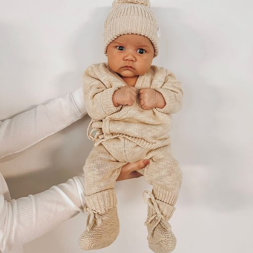 Ziggy Lou | Strikket Tøfler - Wheat