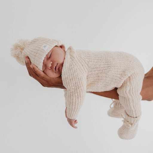 Ziggy Lou | Chunky Strikket Tøfler - Honey